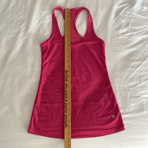 pink mesh back lululemon tank size 4 - Picture 5 of 7